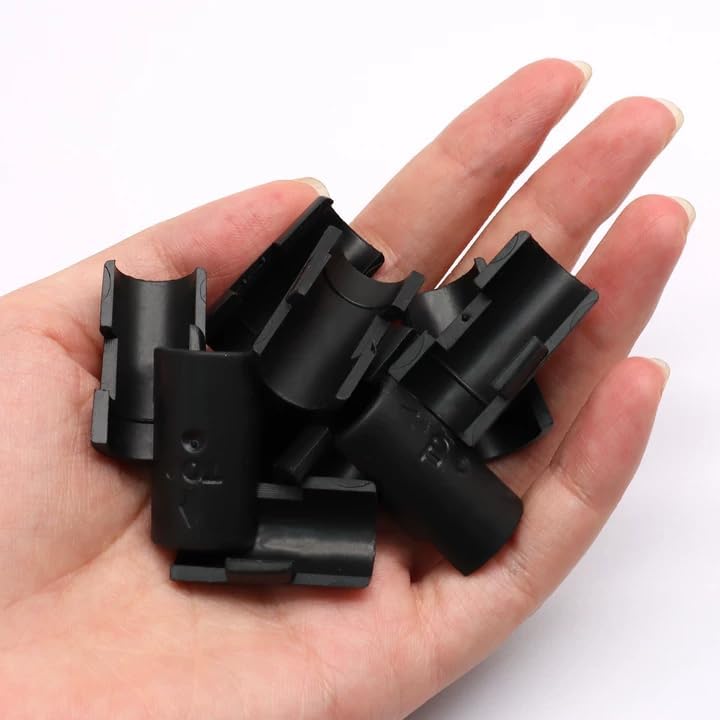 Moicstiy 25 Pair 1/2 Inch Wire Shelving Shelf Lock Clips, Plastic Shelving Clips Replacement Black Sleeve Shelf Clips for Less Than 1/2 Inch Pole - Image 4